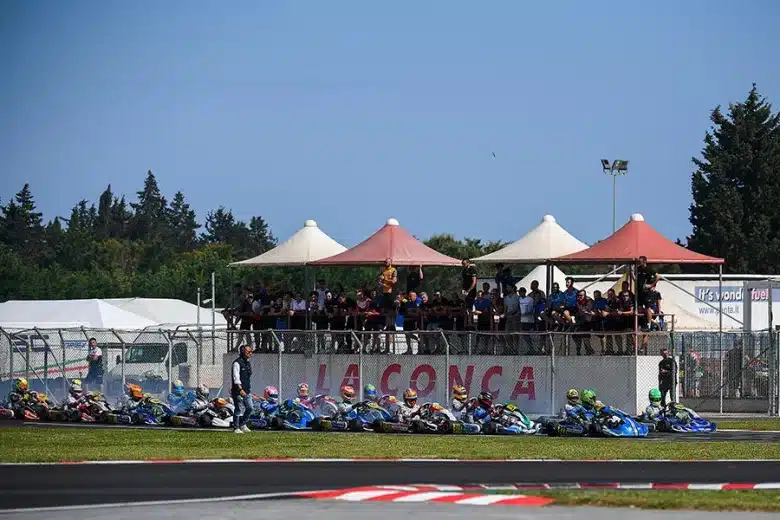 Les protagonistes des manches de la WSK Open Series à La Conca