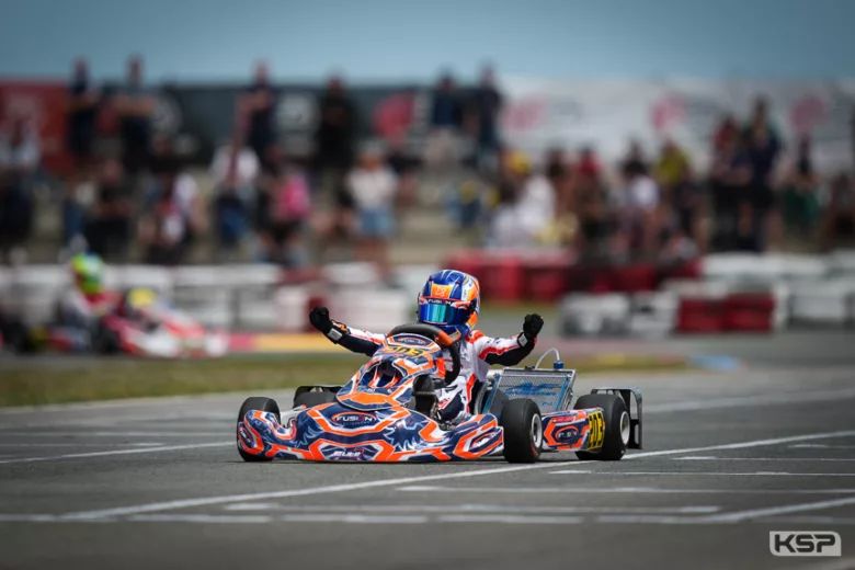 Championnat d’Europe FIA Karting : Miron Lorente arrache la victoire en OK-Junior